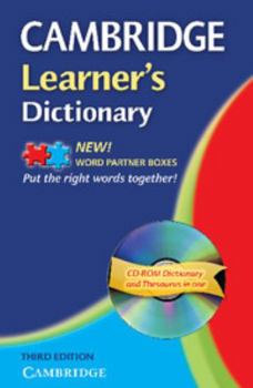 Paperback Cambridge Learner's Dictionary [With CDROM and CD-ROM User's Guide] Book
