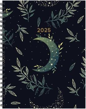 Spiral-bound Moonlight Mystique 2025 8.5 X 11 Softcover Weekly Planner Book