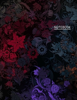 Notebook: Floral College Ruled Notebook With Colorful Roses | Trendy Notebook For Student, Teacher | 8.5 x 11 - (110 College-ruled ... - Journal, Notebook, Diary, Composition Book)