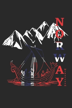 Paperback Wikstroem - Notes: Norway Mountains Viking Boat - Notebook 6x9 checkered Book