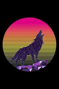 Paperback Composition Notebook: Wolf, 80s, Retro Vintage Lined Notebook Journal Diary 6x9 Book