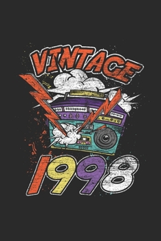 Vintage 1998: Dotted Bullet Grid Notebook – Journal for Birthday Gift Idea