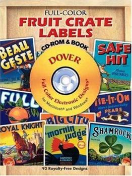 Paperback Full-Color Fruit Crate Labels [With CDROM] Book