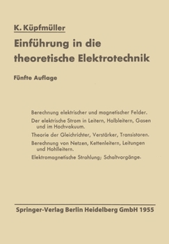 Paperback Einführung in die theoretische Elektrotechnik [German] Book