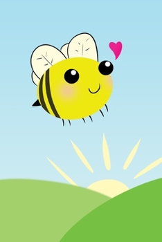 Paperback Bee Happy: Funny Cute Gift Small Lined Notebook (6" x 9") Book
