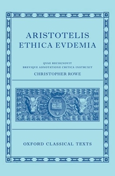 Hardcover Aristotle's Eudemian Ethics Book