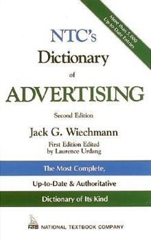 Paperback NTC's Dictionary of Advertising Book