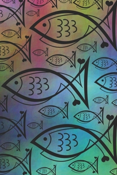 Notebook: Fish symbol, Christian symbols, jesus fish symbol, spiritual diary, notebook with fish. Format A5, 120 pages, discreet light grey lined.