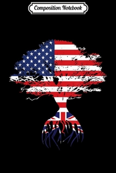 Paperback Composition Notebook: Australian Roots American Flag Australia Gifts Journal/Notebook Blank Lined Ruled 6x9 100 Pages Book