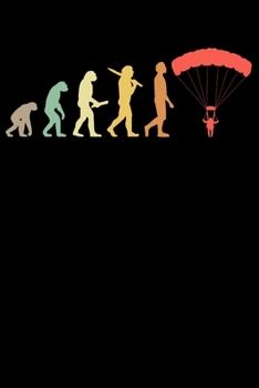 Skydiver Notebook: Retro Skydiving Evolution 6 x 9 Lined Ruled Journal Gift For Skydivers & Parachutists (108 Pages)