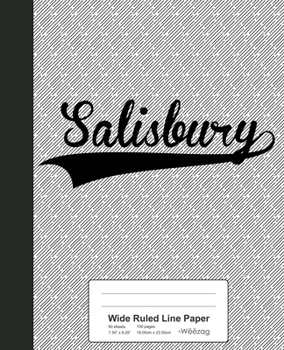 Paperback Wide Ruled Line Paper: SALISBURY Notebook Book