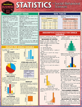 Wall Chart Statistics for Behavioral Sciences: A Quickstudy Laminated Reference Guide Book