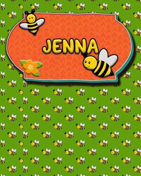 Paperback Handwriting Practice 120 Page Honey Bee Book Jenna: Primary Grades Handwriting Book K-2 Book
