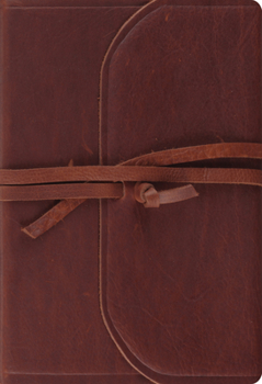Leather Bound ESV Student Study Bible (Natural Leather, Brown, Flap with Strap) Book