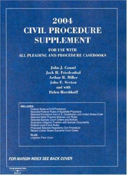 Paperback 2004 Civil Procedure Supplement for Use with All Pleading and Procedure Casebooks Book