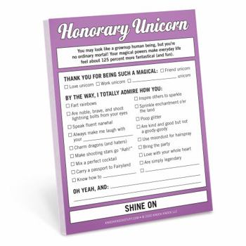 Mass Market Paperback Knock Knock Honorary Unicorn Nifty Note Book