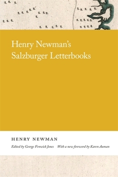 Paperback Henry Newman's Salzburger Letterbooks Book