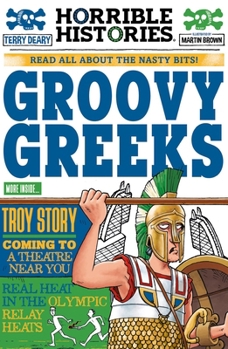 Paperback Groovy Greeks (newspaper edition) (Horrible Histories) Book