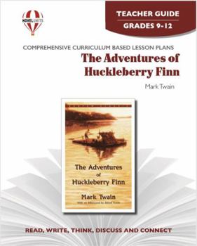 Paperback The Adventures of Huckleberry Finn - Teacher Guide by Novel Units Book