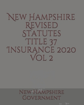 Paperback New Hampshire Revised Statutes Title 37 Insurance Vol 2 Book