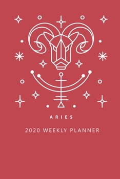 Paperback Aries 2020 Weekly Planner (Red) Book