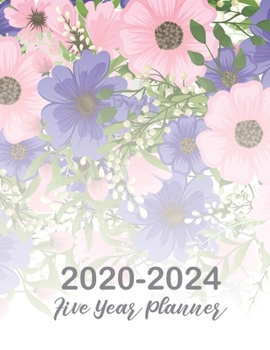 Paperback 2020-2024 Five Year Planner: 60 Months Calendar, 5 Year Appointment Calendar, Business Planners, Agenda Schedule Organizer Logbook, Multi Year Plan Book