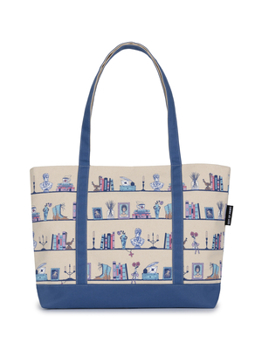 Gift Pride and Prejudice Bookshelf large zippered tote bag Book