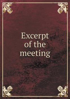 Paperback Excerpt of the meeting Book