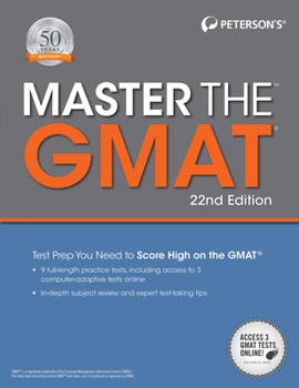 Paperback Master the Gmat, 22nd Edition Book