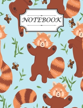 Notebook: Design With Seamless pattern with Adorable red pandas Suitable for Writing Journal & To Do Lists And Gift Idea For Coworker,  Women,  Men, ... College ( Size 8.5X11 Inches College Ruled )