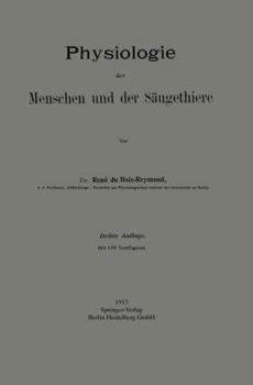 Paperback Physiologie Des Menschen Und Der Säugethiere [German] Book