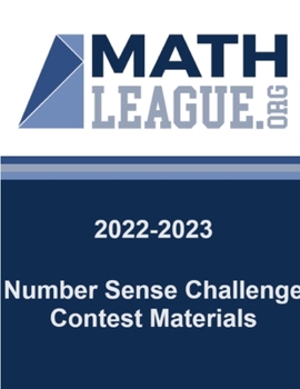 Paperback 2022-2023 Number Sense Challenge Contest Materials Book