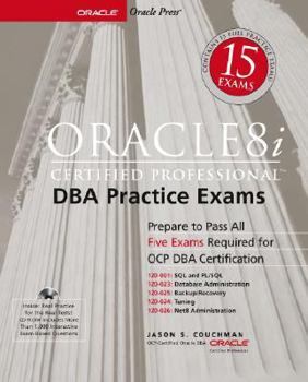 Paperback Oracle8i Certified Professional DBA Practice Exam [With CDROM] Book