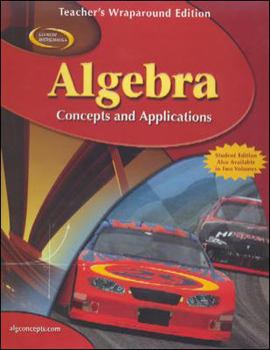 Hardcover Algebra: Concepts and Applications Book