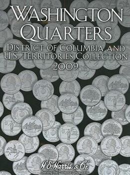 Hardcover H.E. Harris(r) Coin Folder - Washington Quarters D.C. & Territories Collection #3: 2009 Book
