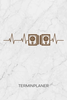 Terminplaner: Musik Fan Kalender Musikkonzert Terminkalender - Retro Music Wochenplaner Herzschlag Musik Wochenplanung Party Taschenkalender Songs To-Do Liste Termine