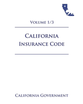Paperback California Insurance Code [INS] 2021 Volume 1/3 Book