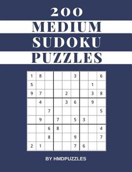 Paperback 200 Medium Sudoku Puzzles: Large Print (Just One Puzzle Per Page) Sudoku Puzzlebook Ideal For Kids Adults and Seniors (All Ages) Book