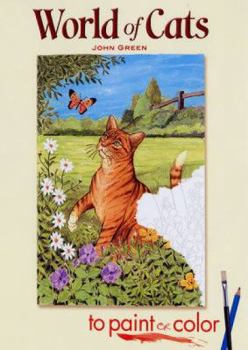 Paperback World of Cats to Paint or Color Book