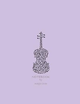 Paperback Notebook by magic lover: Violin on purple cover and Dot Graph Line Sketch pages, Extra large (8.5 x 11) inches, 110 pages, White paper, Sketch, Book