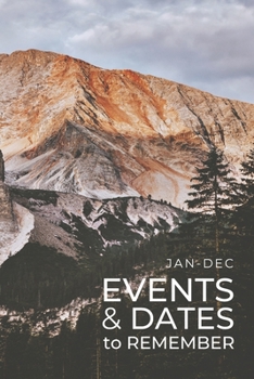 Paperback JAN-DEC Events & Dates to Remember: Minimalists Important & Special Dates Log Book - Year-Long Monthly Organizer for Birthdays, Anniversaries, Appoint Book