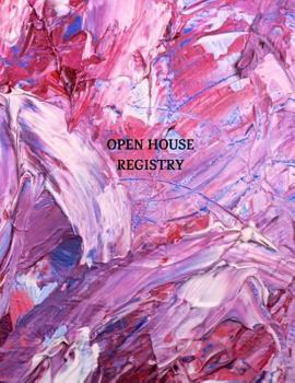 Paperback Open House Registry: Guest and Visitors Sign in Book (Abstract) Book