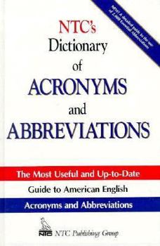 Hardcover NTC's Dictionary of Acronyms and Abbreviations Book