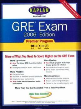 Paperback Kaplan Gre Exam 2006: Premier Program Book