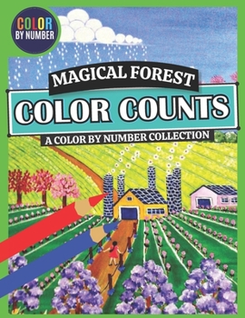 Paperback Color by Number Magical Forest Color Counts A Color By Number Collection: Large Print Color by Number Coloring Book With Magical landscapes, Forest, G Book