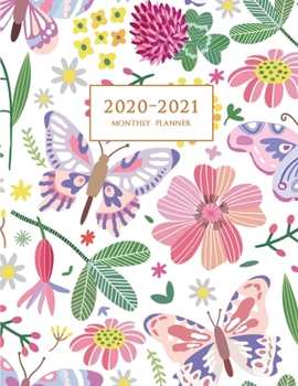 2020-2021 Monthly Planner: Large Two Year Planner (Summer Meadow)