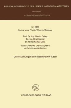Paperback Untersuchungen Zum Gasdynamik-Laser [German] Book