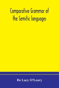 Paperback Comparative grammar of the Semitic languages Book