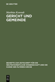 Hardcover Gericht und Gemeinde [German] Book