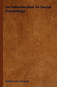 Hardcover An Introduction To Social Psychology Book